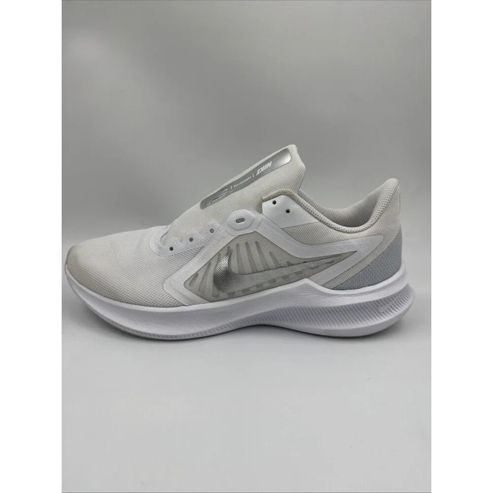 Nike Downshifter 10 Running Shoe Womens Size 11 White Gym Training Sneaker